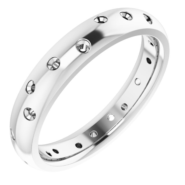 Scattered Comfort-Fit Half Round Eternity Band