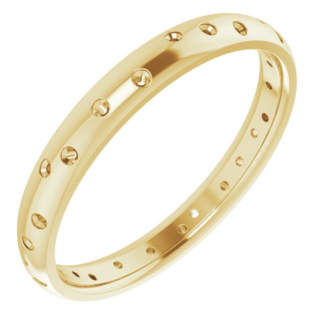 Scattered Comfort-Fit Half Round Eternity Band