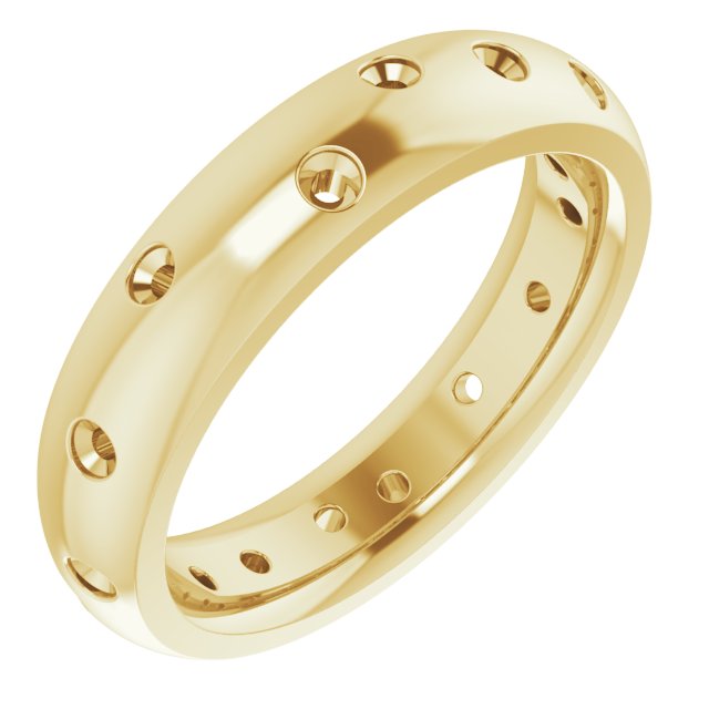 Scattered Comfort-Fit Half Round Eternity Band