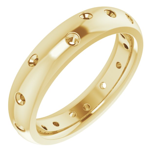 Scattered Comfort-Fit Half Round Eternity Band
