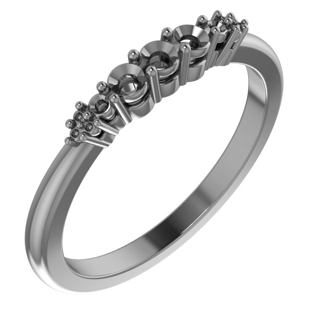 14K White 0.20 CTW Diamond Stackable Ring Ref 17548431
