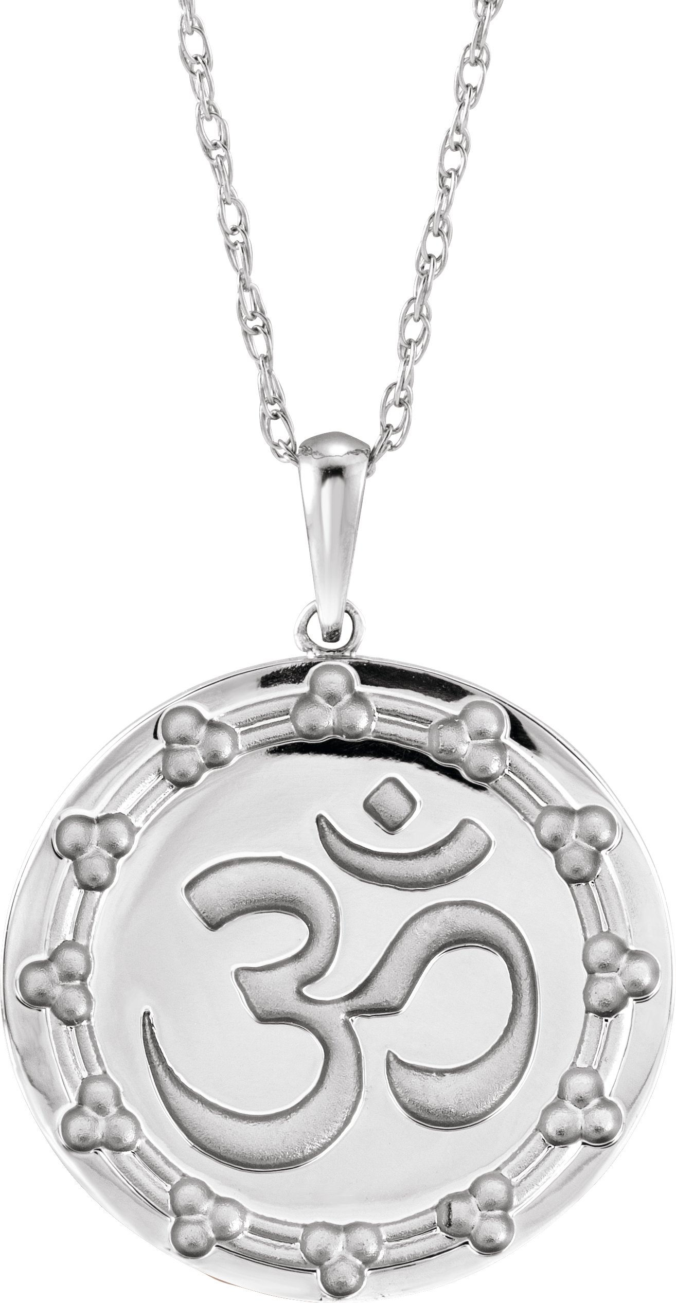 Sterling Silver Om 18" Necklace