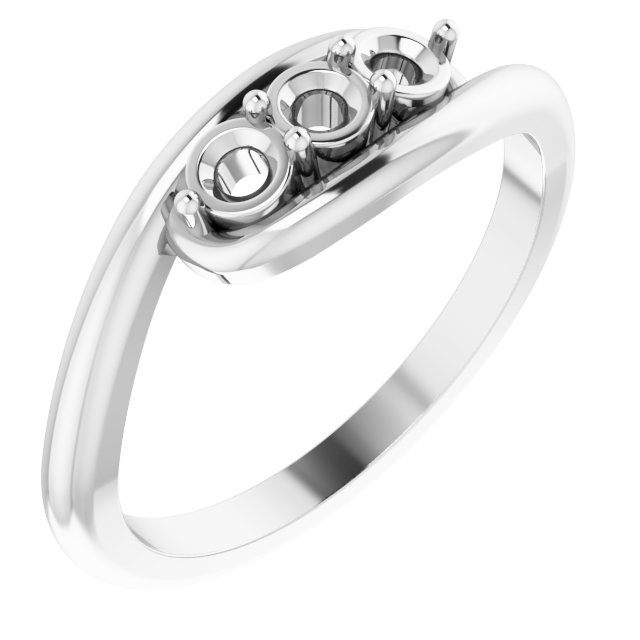 Three-Stone Bypass Ring