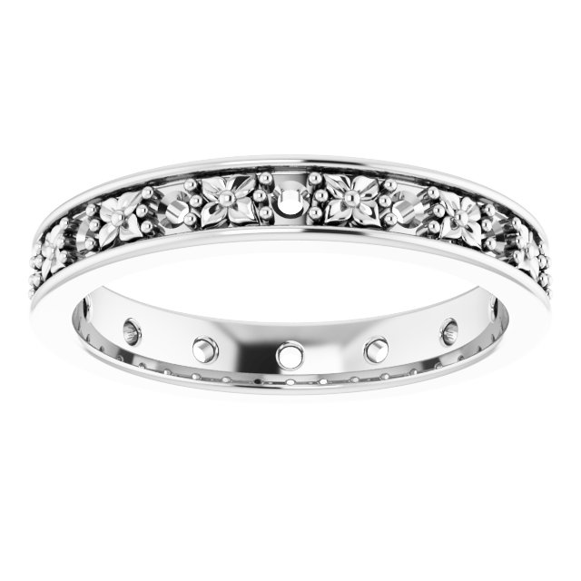Floral Eternity Band view 3