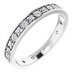 14K White 1/3 CTW Natural Diamond Floral Eternity Band Size 7