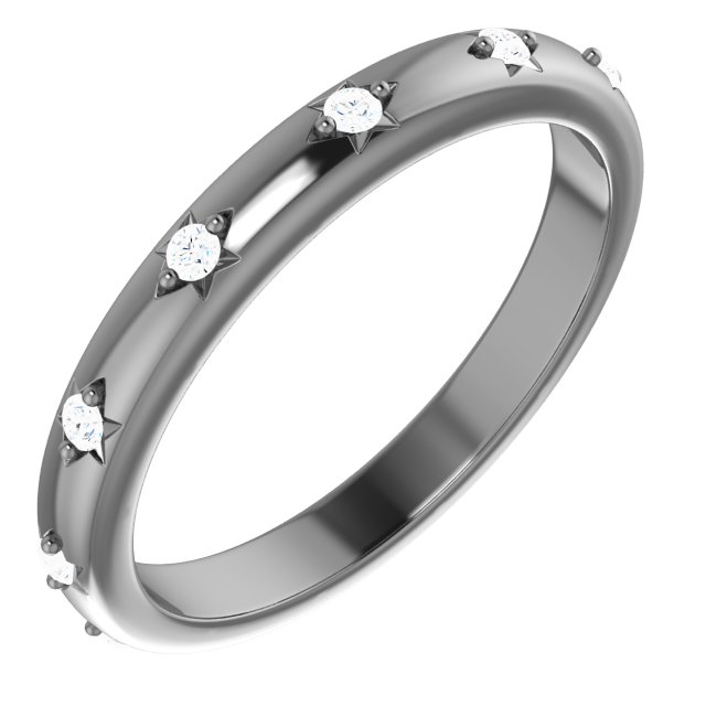 124218 / Neosadený / Sterling Silver / round / 1.5 Mm / 7 / Poliert / Eternity Band Mounting