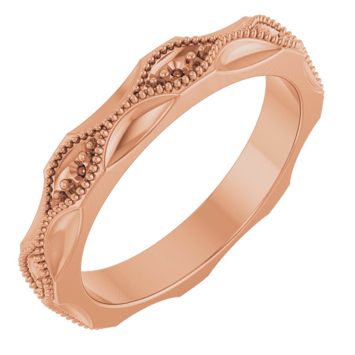 14K Rose 1/6 CTW Natural Diamond Eternity Band Size 7