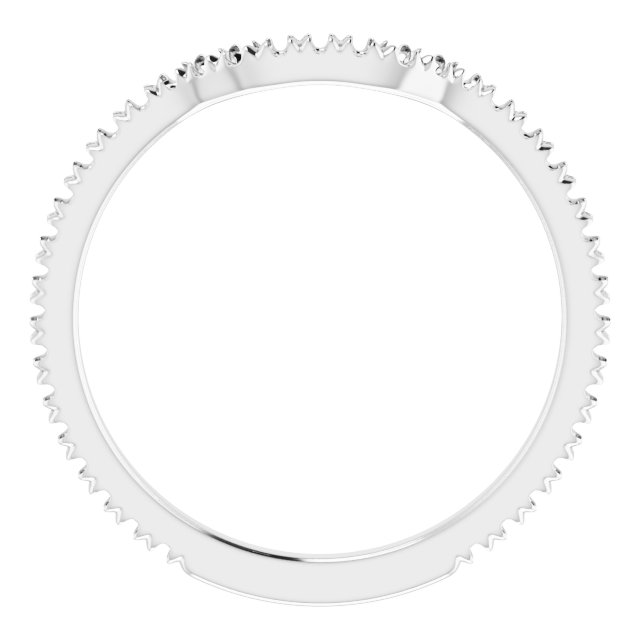 14K White 1/3 CTW Natural Diamond French-Set Matching Band-2