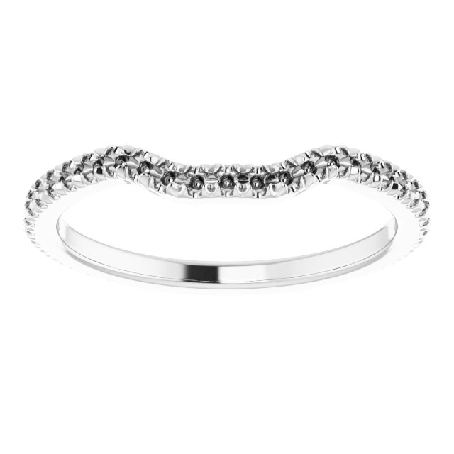 14K White 1/3 CTW Natural Diamond French-Set Matching Band-3