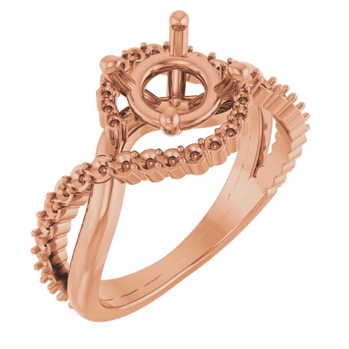 Halo-Style Bypass Engagement Ring or Band