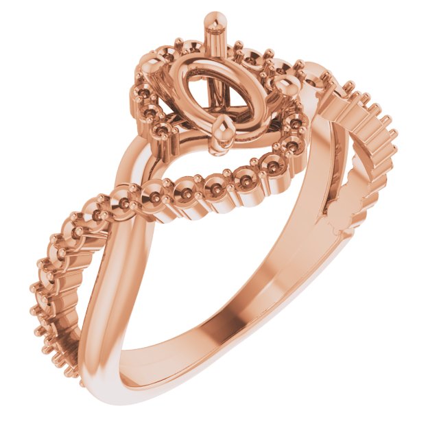 Halo-Style Bypass Engagement Ring or Band