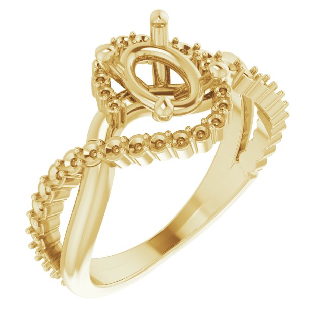 Halo-Style Bypass Engagement Ring or Band