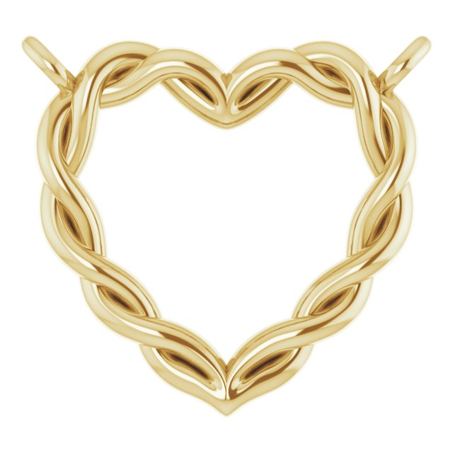 Rope Heart Necklace or Center
