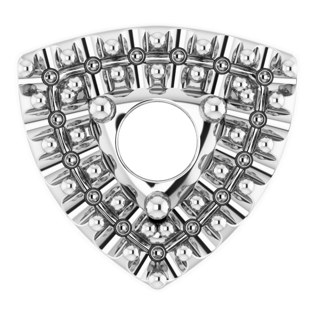 Round 3-Prong Halo-Style Earring Setting