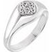 14K White Celtic-Inspired Ring