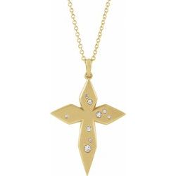 Accented Cross Necklace or Pendant