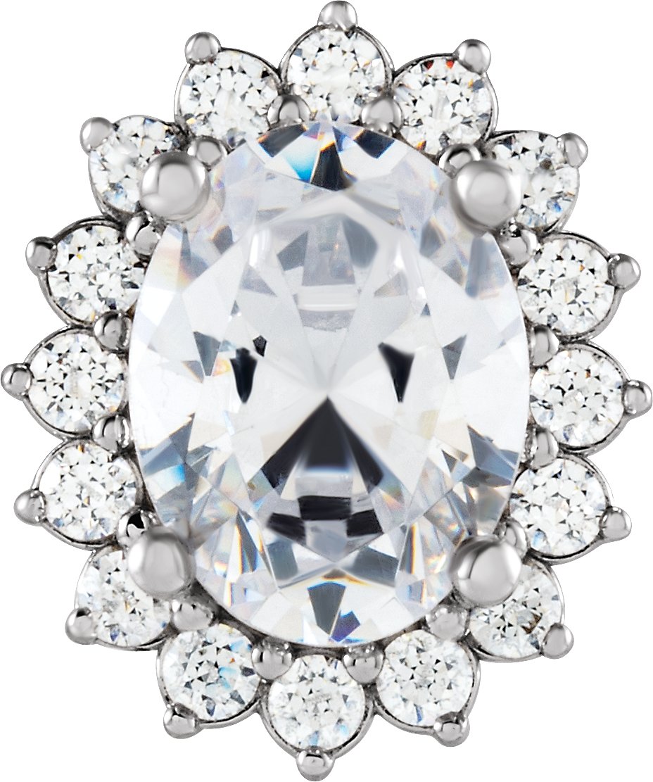 Oval 4-Prong Halo-Style Peg Setting