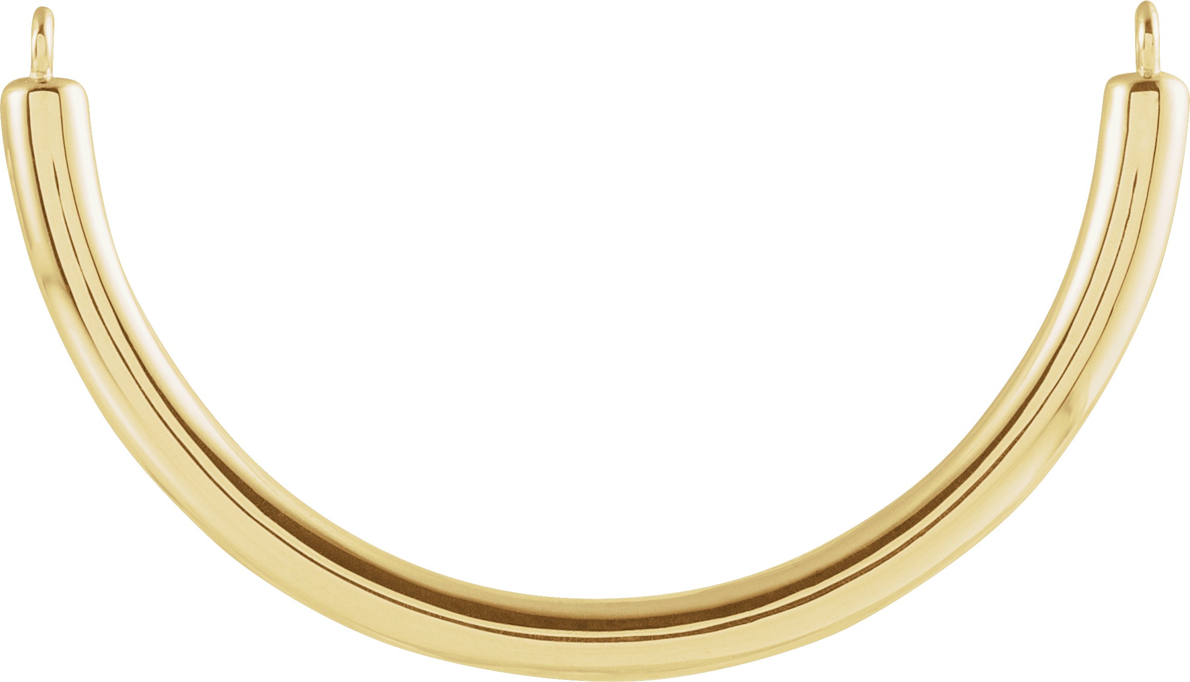 14K Yellow 15.7 mm Curved Necklace Center