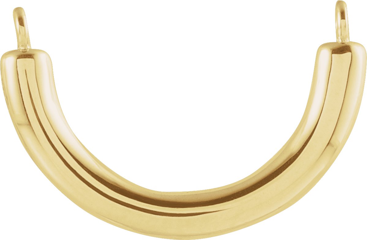 14K Yellow 9.2 mm Curved Necklace Center