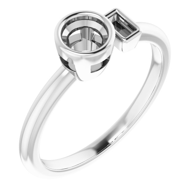 Accented Bezel-Set Ring