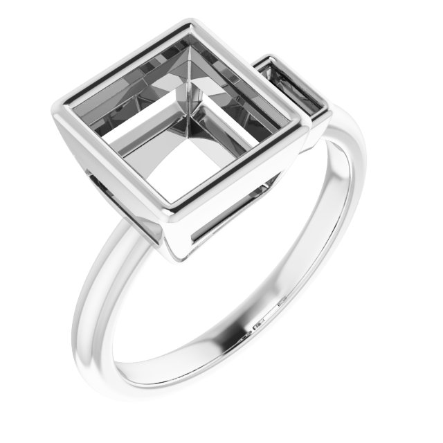 Accented Bezel-Set Ring