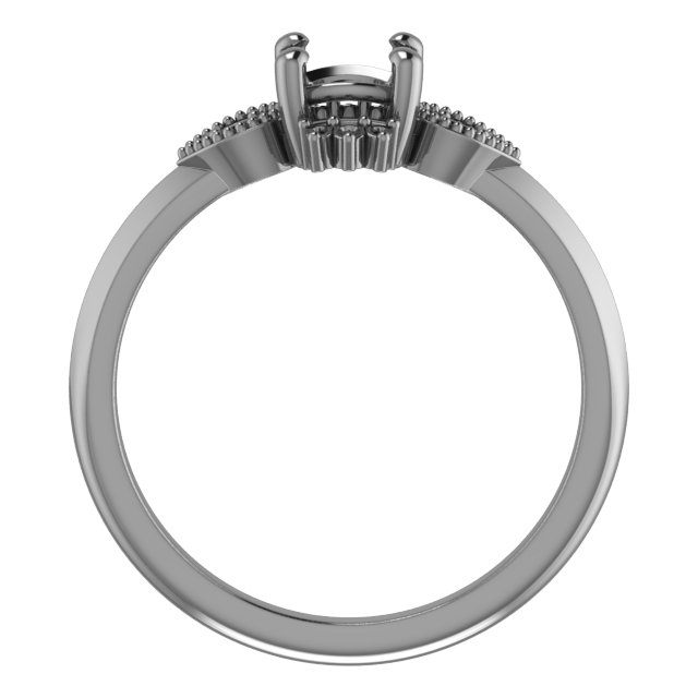 8x6 mm Pear Ring Mounting view 2