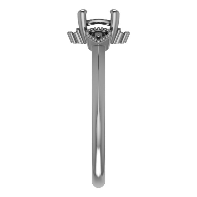 8x6 mm Pear Ring Mounting view 4