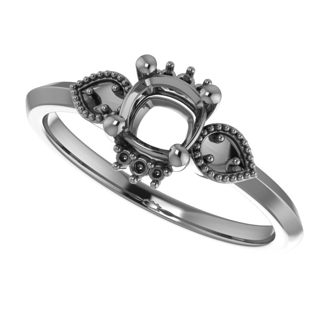 8x6 mm Pear Ring Mounting view 5