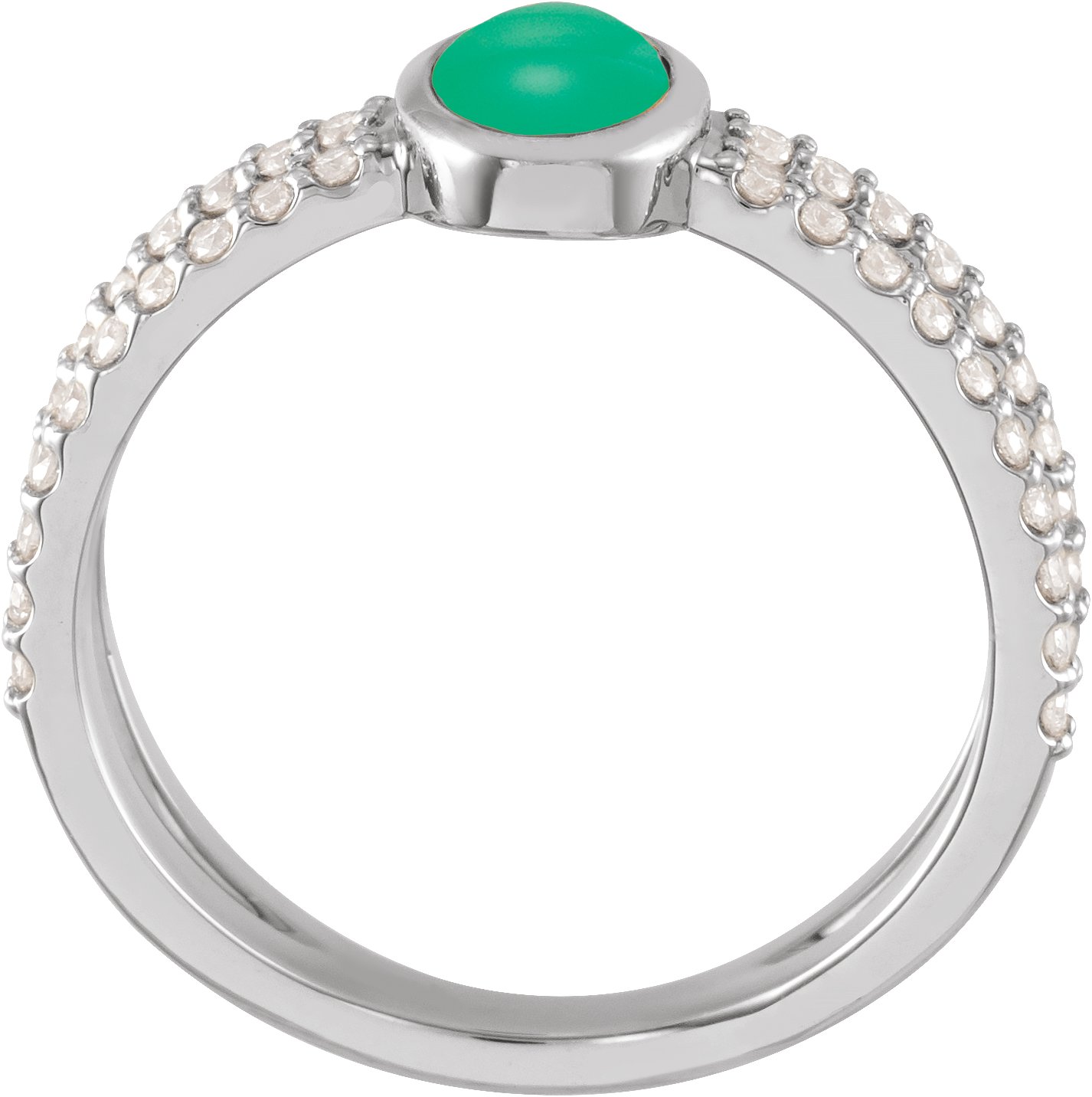 Natural Turquoise & 3/8 CTW Natural Diamond Ring view 2