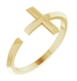 negative space cross ring