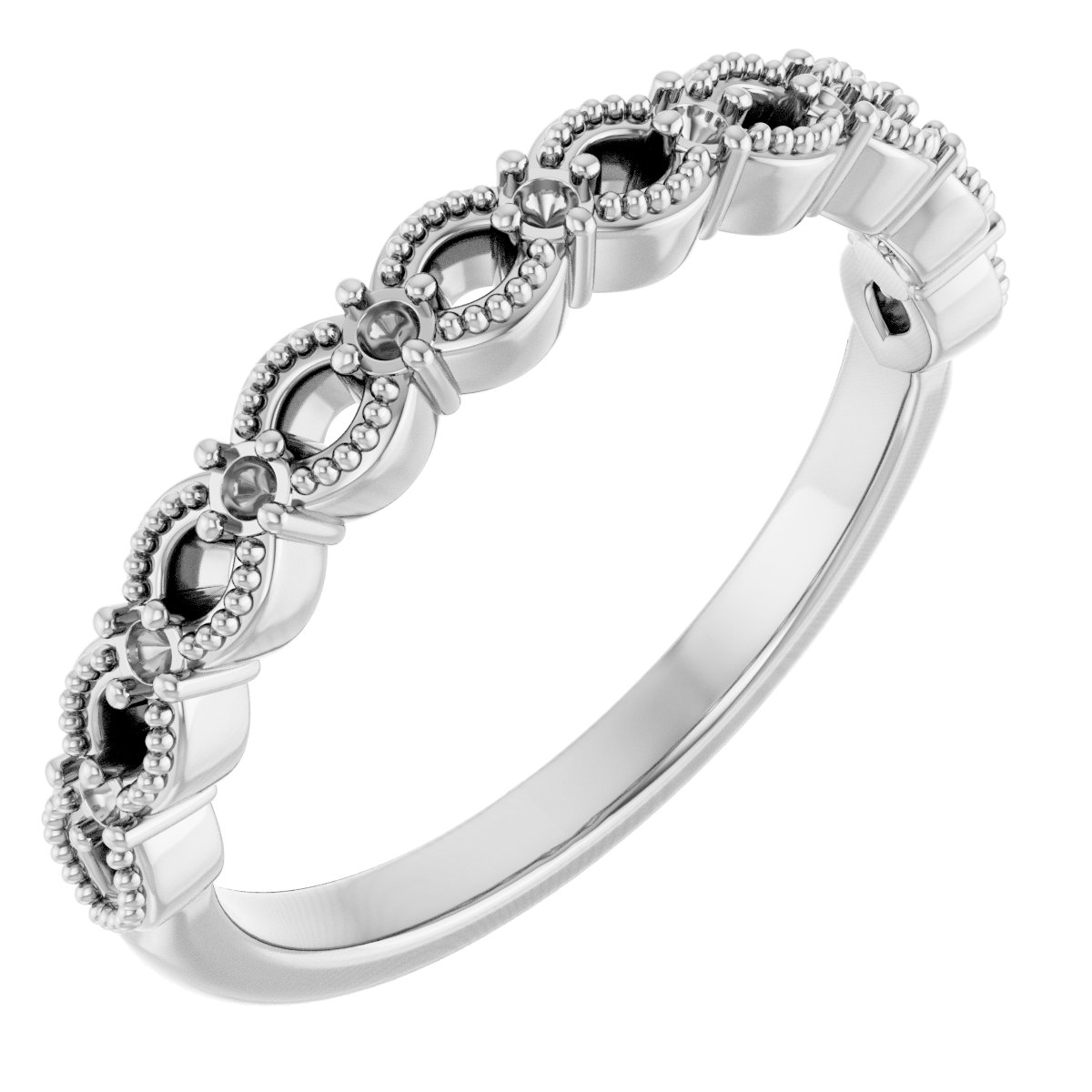 14K White 1/8 CTW Natural Diamond Anniversary Band