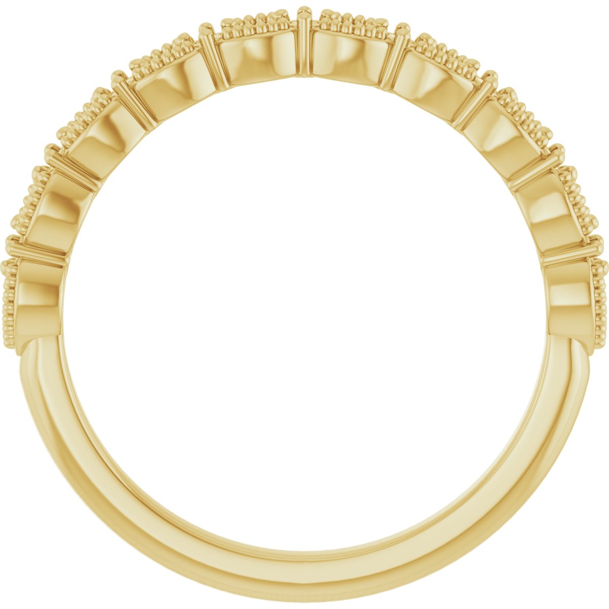 Alternative view of 1/8 CTW Natural Diamond Anniversary Band – 14K Yellow Gold
