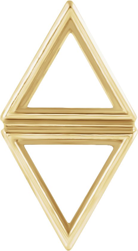 Triangle Bezel-Set Earring Setting