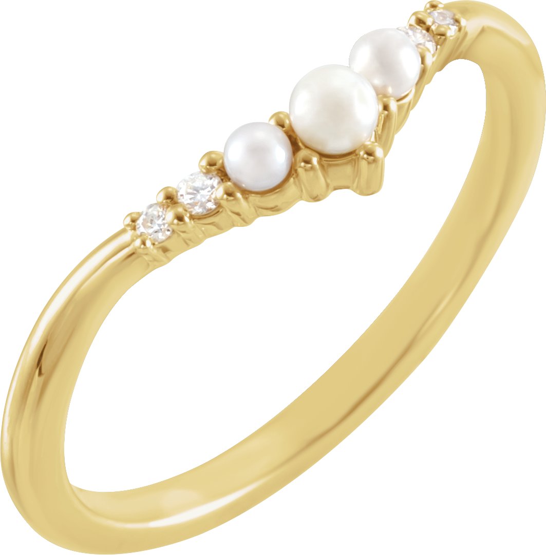Graduated Pearl Contour Band