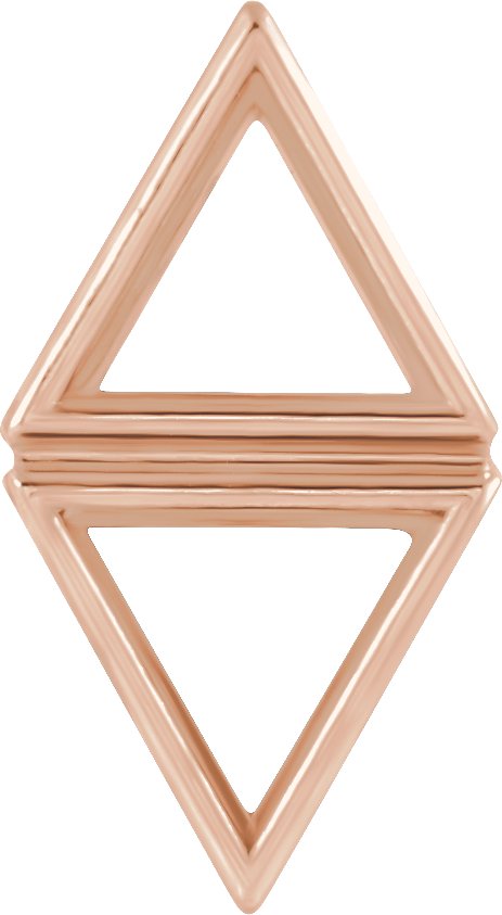 Triangle Bezel-Set Earring Setting