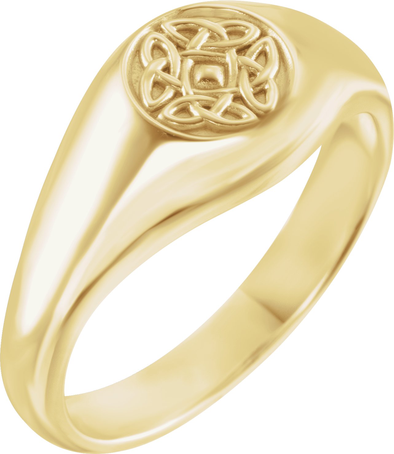 14K Yellow Celtic-Inspired Ring