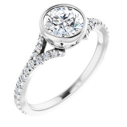 Bezel Set Engagement Ring or Band