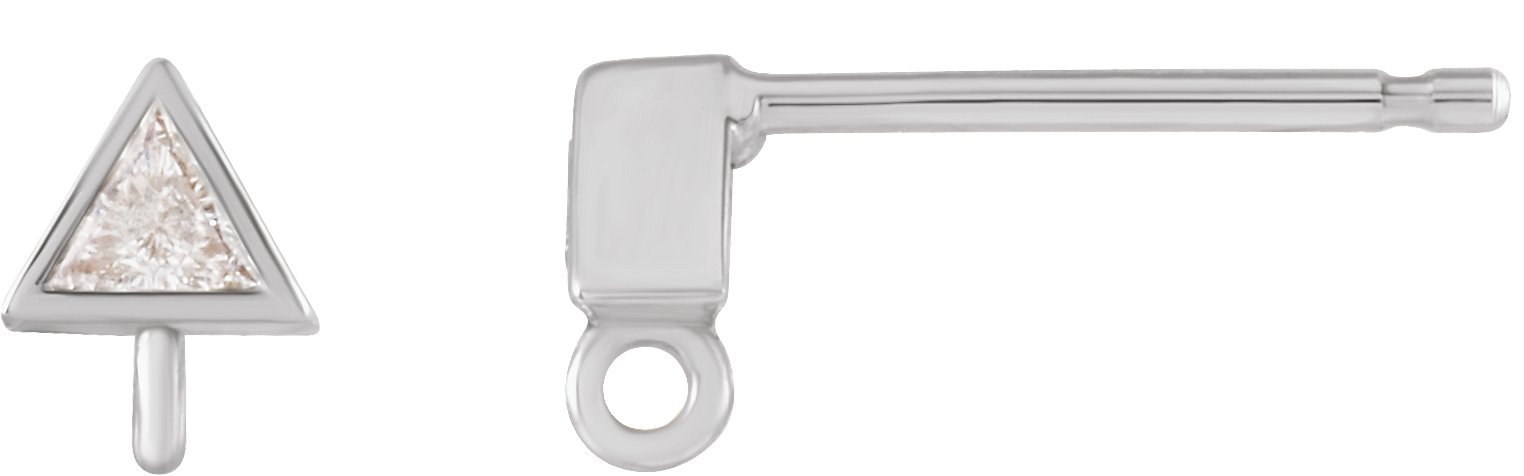 Bezel-Set Earring Top