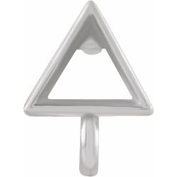 Triangle Micro Bezel Earring Top