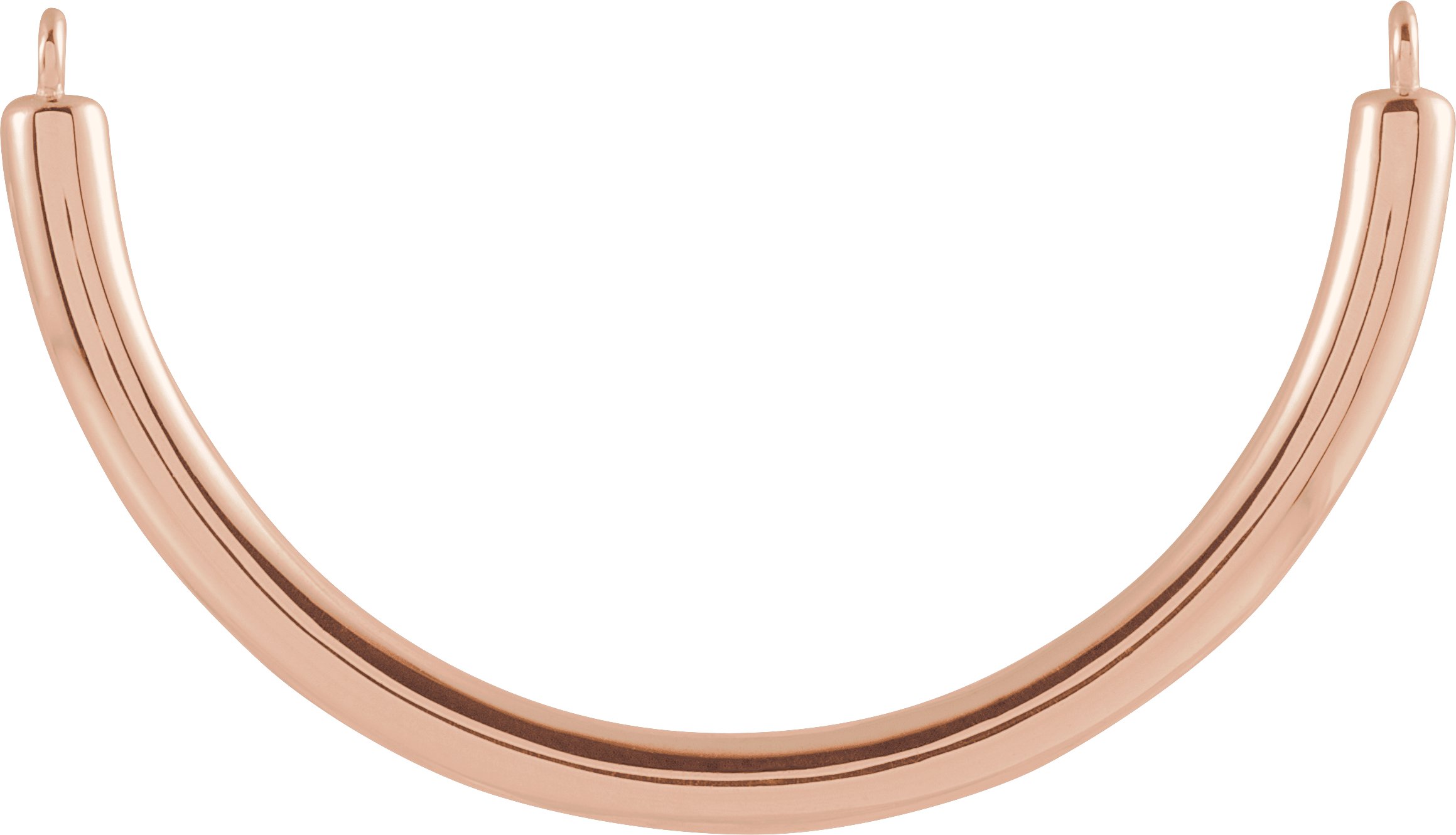 14K Rose 15.7 mm Curved Necklace Center
