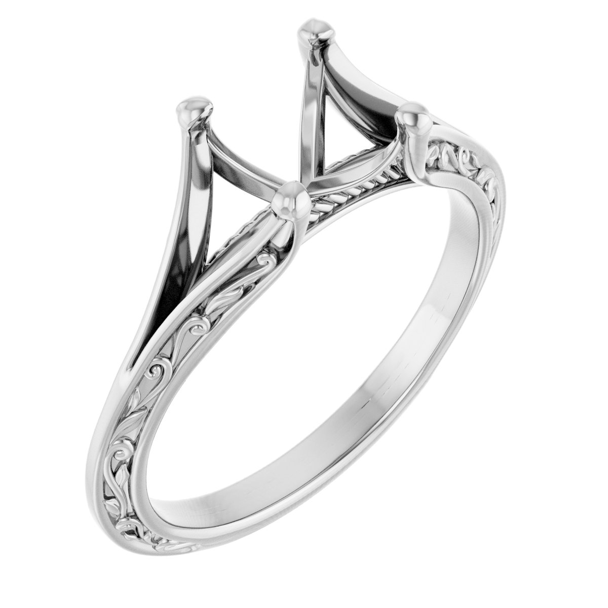 Solitaire Sculptural Engagement Ring or Band