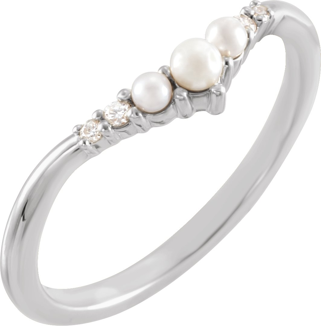 Graduated Pearl Contour Band