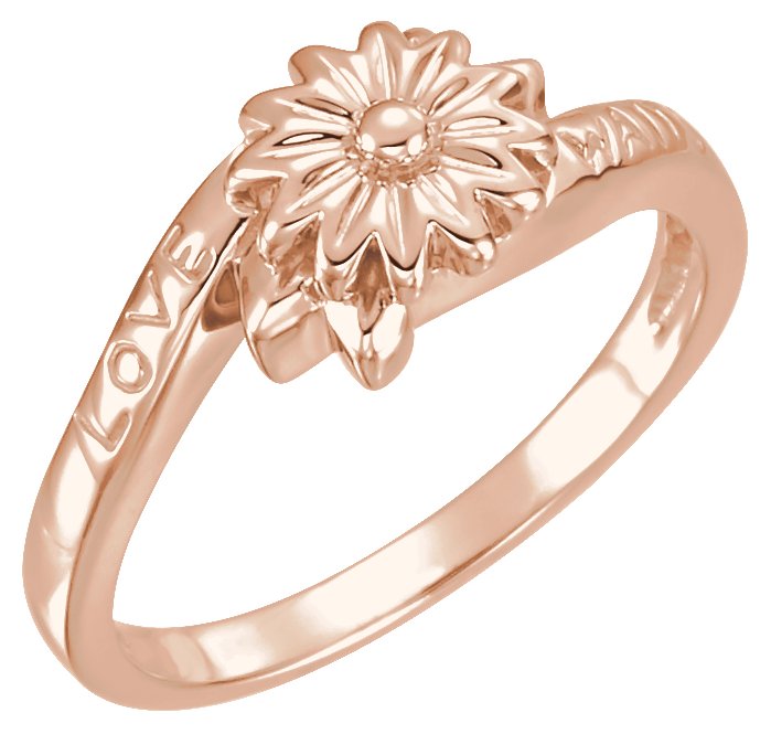 10K Rose Love Waits Chastity Ring