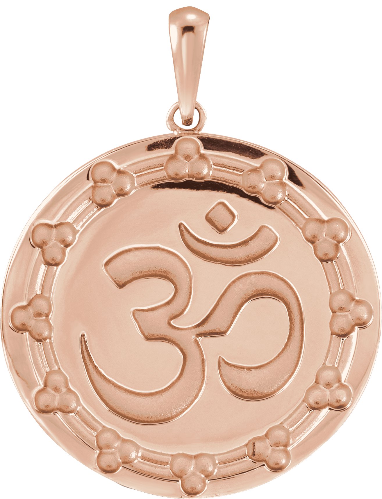 14K Rose Om Pendant