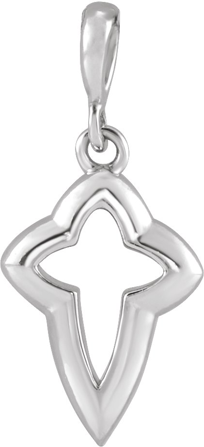 Sterling Silver Petite Open Cross Pendant