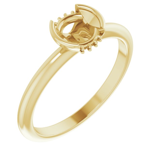 Half-Bezel Accented Engagement Ring or Band