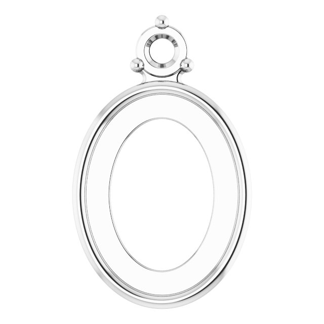 Oval Accented Cabochon Setting