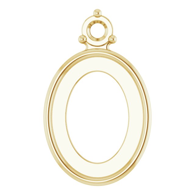 Oval Accented Cabochon Setting