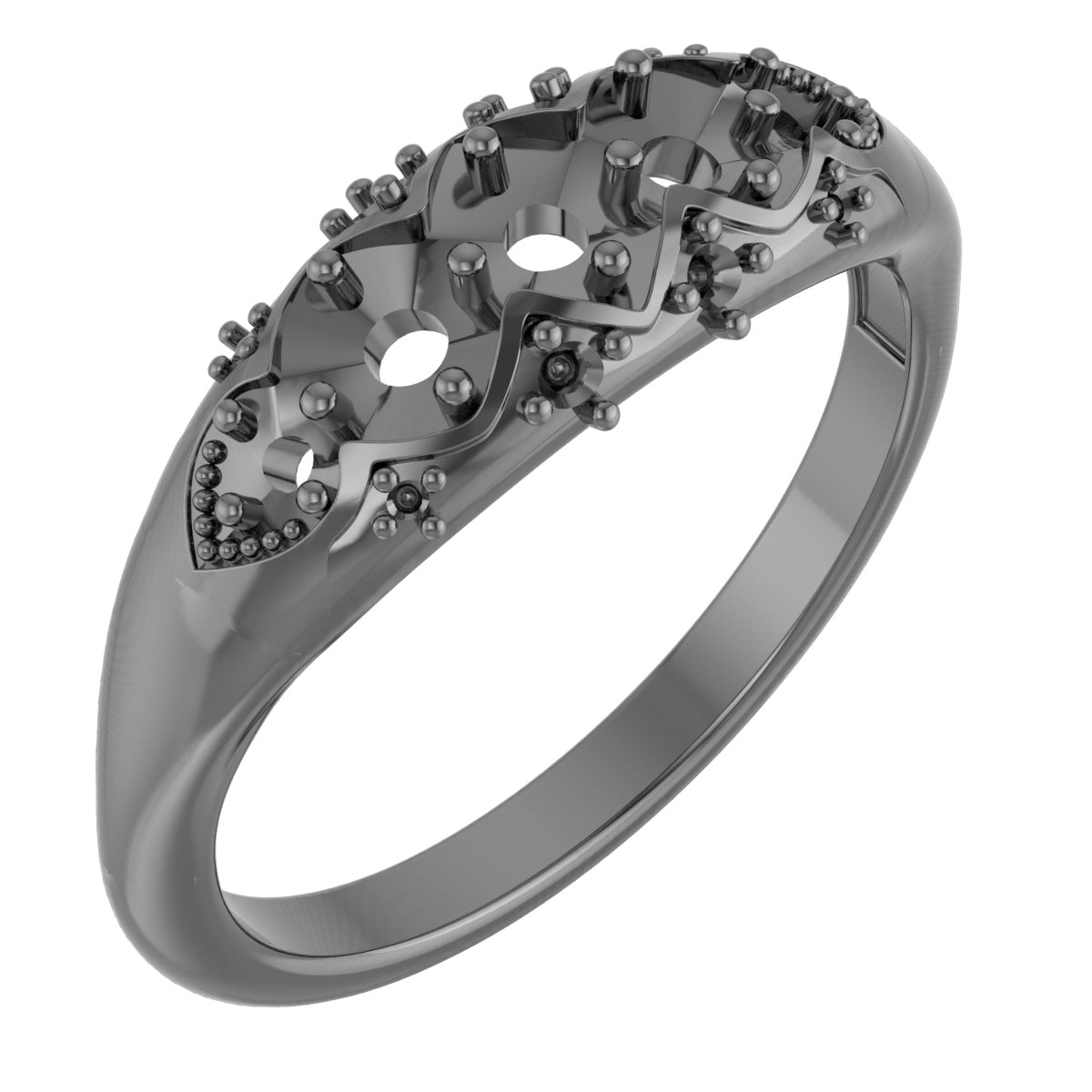 Accented Three-Stone Ring