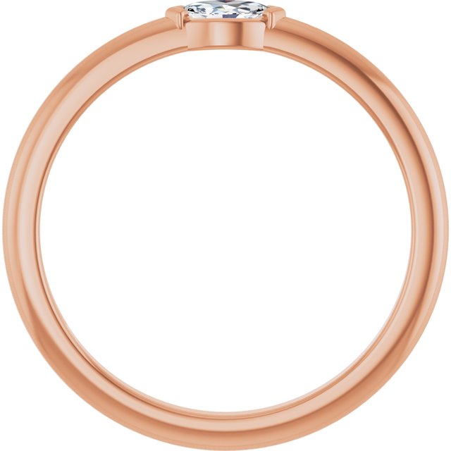 14K Rose 1/8 CTW Diamond Solitaire Ring